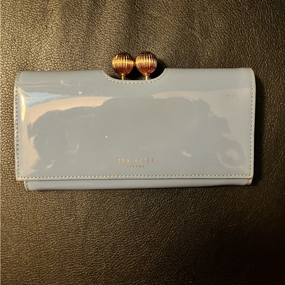 Ted Baker Light Blue Patent Leather Wallet